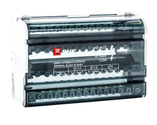 Шина нулевая в корпусе 4х15 (sn0-4х15)