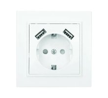 Минск Розетка 1-мест. СП с/з 16А (ERR16-028-100-2USB)