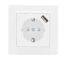 Минск Розетка 1-местная СП с/з 16А (ERR16-028-100-USB)