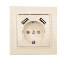 Минск Розетка 1-мест. СП с/з 16А (ERR16-028-200-2USB)
