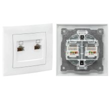 Валенсия розетка комп RJ-45 2-местная (EWK02-035-10)