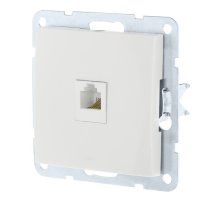 Розетка RJ-45 кат. 5е с накладкой, белый LK60 (866104-1)