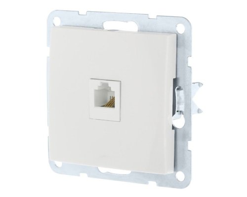 Розетка RJ-45 кат. 5е с накладкой, белый LK60 (866104-1)