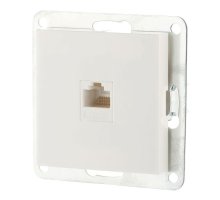 Розетка RJ-45 кат.5е с накладкой, белый LK80 (846104-1)