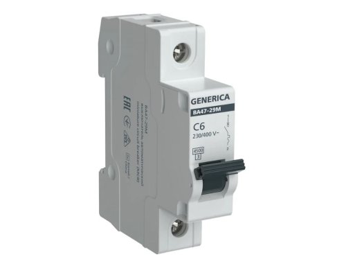 GENERICA ВА47-29М 1P C 6А 4,5кА (MVA21-1-006-C-G)