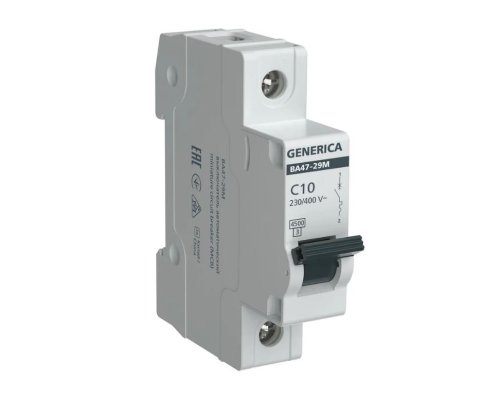 GENERICA ВА47-29М 1P C 10А 4,5кА (MVA21-1-010-C-G)