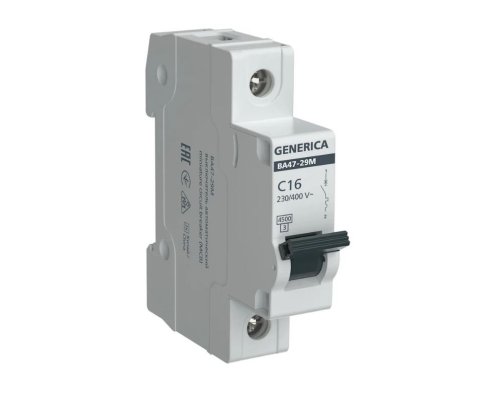 GENERICA ВА47-29М 1P C 16А 4,5кА (MVA21-1-016-C-G)