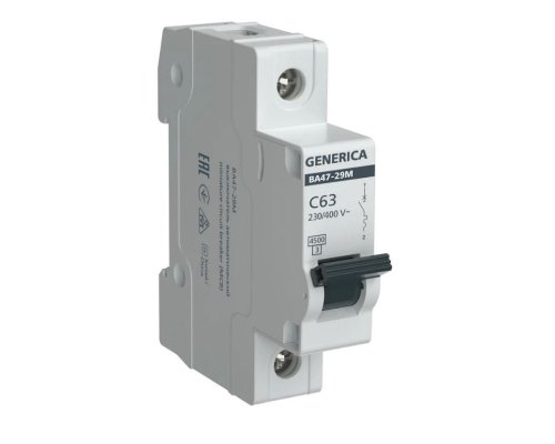 GENERICA ВА47-29М 1P C 63А 4,5кА (MVA21-1-063-C-G)