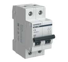 GENERICA ВА47-29М 2P C 6А 4,5кА (MVA21-2-006-C-G)