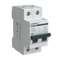 GENERICA ВА47-29М 2P C 16А 4,5кА (MVA21-2-016-C-G)