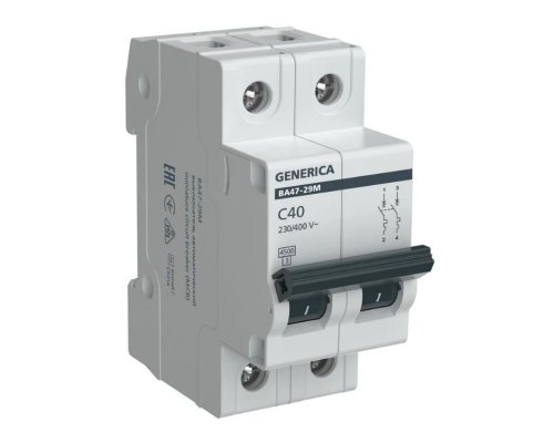GENERICA ВА47-29М 2P C 40А 4,5кА (MVA21-2-040-C-G)