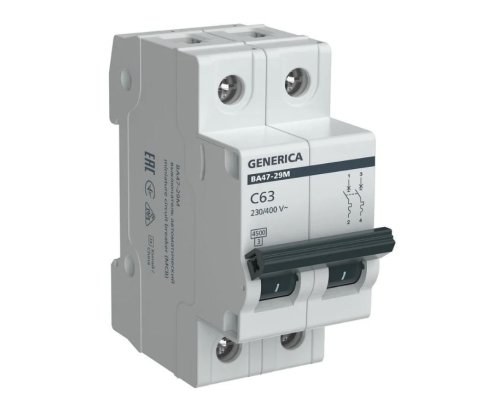 GENERICA ВА47-29М 2P C 63А 4,5кА (MVA21-2-063-C-G)