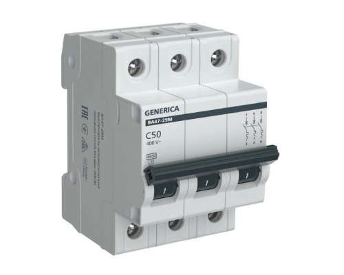 GENERICA ВА47-29М 3P C 50А 4,5кА (MVA21-3-050-C-G)