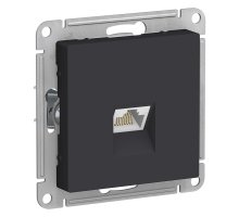 AtlasDesign розетка RJ45, кат.5Е, 1-местная, скрытой установки, механизм, карбон (ATN001083)