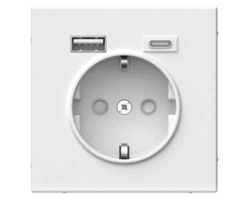 ArtGallery розетка 1-местная с USB тип-A+C, скрытой установки, механизм, белый (GAL000132)