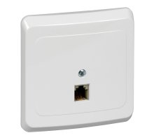 Этюд розетка RJ11 1-местная, в сборе, скрытой установки, белый (TELC-001B)