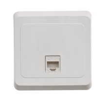 Этюд розетка RJ45, кат. 5Е, 1-местная, в сборе, скрытой установки, белый (KOMC-001B)