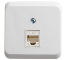 Этюд розетка RJ45 1-местная, кат. 5Е, открытой установки, белый (KOMA-001B)