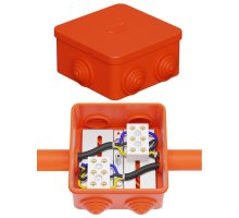 Коробка JBS080 85х85х50, 6 вых., 6P (0,15-6,0 мм²) (43231HF)