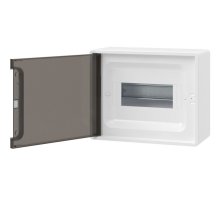 Щиток настенный с дверцей 8 модулей белый FRAME с 2 шинами PEN (F08W1WD)