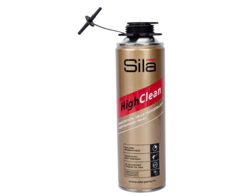 Очиститель незастывшей монтажной пены Sila HighClean, 500 мл