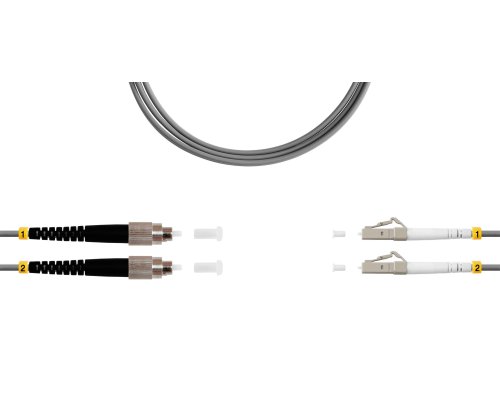 Патч-корд ВО MM(OM1), FC/UPC-LC/UPC, 3.0мм, duplex, LSZH, 3м (09-12098)