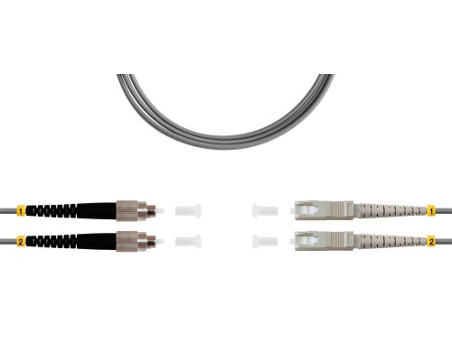 Патч-корд ВО MM(OM1), FC/UPC-SC/UPC, 3.0мм, duplex, LSZH, 10м (09-12100)