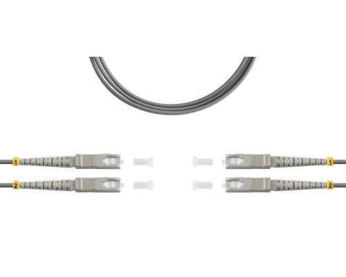 Патч-корд ВО MM(OM1), SC/UPC-SC/UPC, 3.0мм, duplex, LSZH, 1м (09-12116)