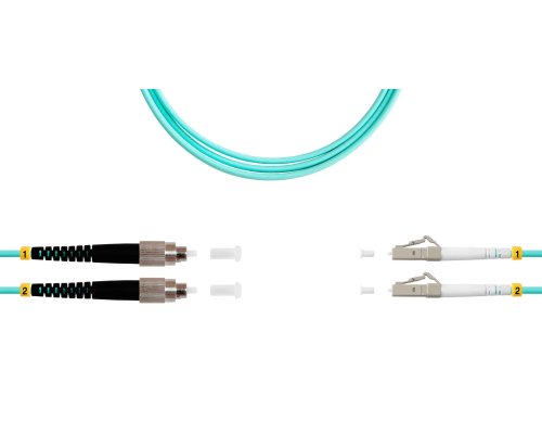 Патч-корд ВО MM(OM3), FC/UPC-LC/UPC, 3.0мм, duplex, LSZH, 2м (09-12037)