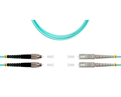 Патч-корд ВО MM(OM3), FC/UPC-SC/UPC, 3.0мм, duplex, LSZH, 1м (09-12041)