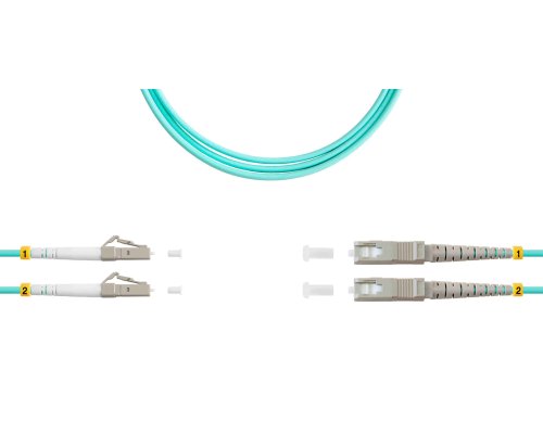 Патч-корд ВО MM(OM3), LC/UPC-SC/UPC, 3.0мм, duplex, LSZH, 3м (09-12053)