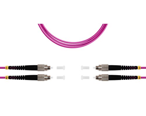 Патч-корд ВО MM(OM4), FC/UPC-FC/UPC, 3.0мм, duplex, LSZH, 1м (09-12061)