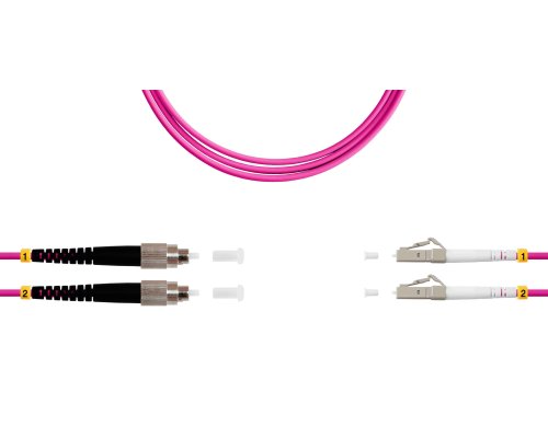 Патч-корд ВО MM(OM4), FC/UPC-LC/UPC, 3.0мм, duplex, LSZH, 2м (09-12067)