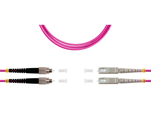 Патч-корд ВО MM(OM4), FC/UPC-SC/UPC, 3.0мм, duplex, LSZH, 3м (09-12073)