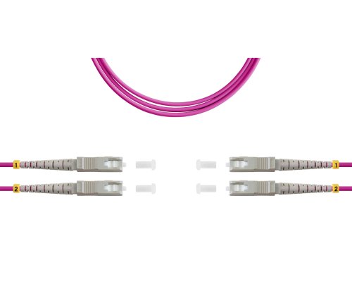Патч-корд ВО MM(OM4), SC/UPC-SC/UPC, 3.0мм, duplex, LSZH, 3м (09-12088)