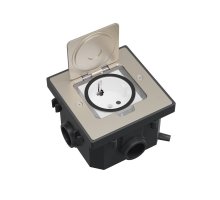 Люк в пол на 1 поста (45х45мм) с суппортом и коробкой IP44, сталь LUK/1AL (70034)
