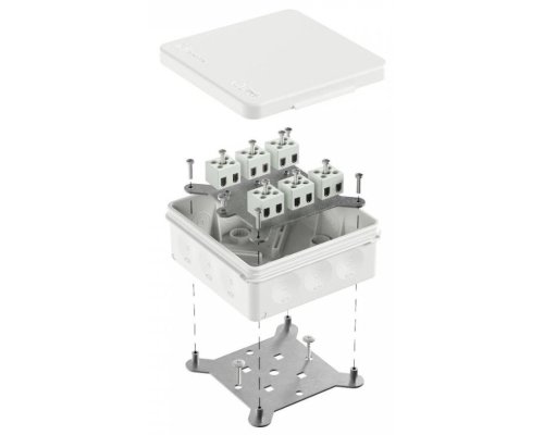 Коробка огнестойкая для о/п двухкомпонентная Е15-Е120 RAL9003 100х100х40 (60-0303-9003-FR2.5-12) (Промрукав)