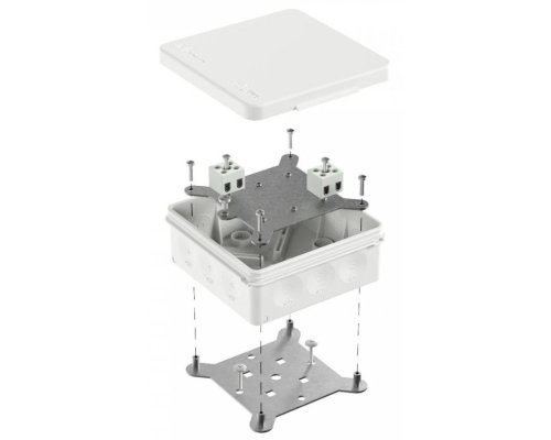 Коробка огнестойкая для о/п двухкомпонентная Е15-Е120 RAL9003 100х100х40 (60-0303-9003-FR2.5-4) (Промрукав)