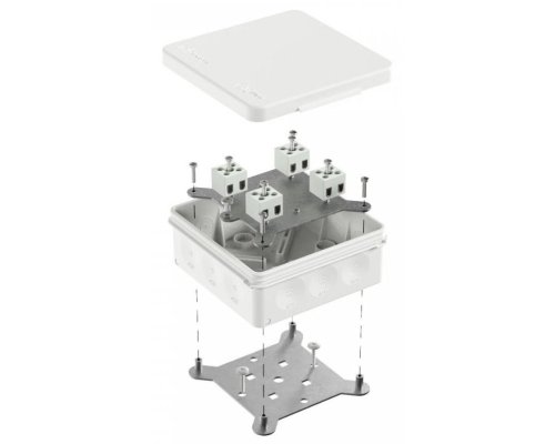 Коробка огнестойкая для о/п двухкомпонентная Е15-Е120 RAL9003 100х100х40 (60-0303-9003-FR2.5-8) (Промрукав)