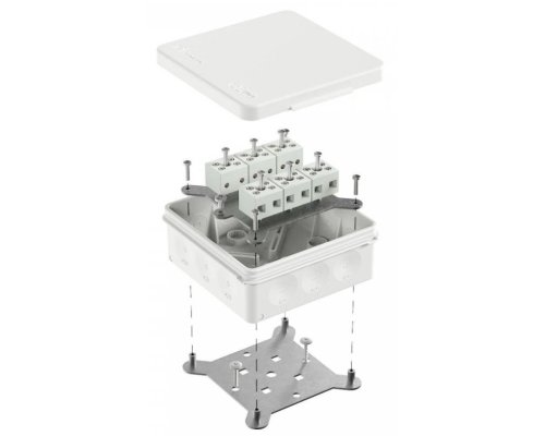 Коробка огнестойкая для о/п двухкомпонентная Е15-Е120 RAL9003 100х100х40 (60-0303-9003-FR6.0-12) (Промрукав)