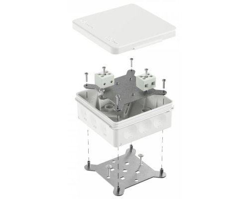 Коробка огнестойкая для о/п двухкомпонентная Е15-Е120 RAL9003 100х100х40 (60-0303-9003-FR6.0-4) (Промрукав)