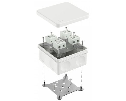 Коробка огнестойкая для о/п двухкомпонентная Е15-Е120 RAL9003 100х100х50 (60-0300-9003-FR10.0-8) (Промрукав)