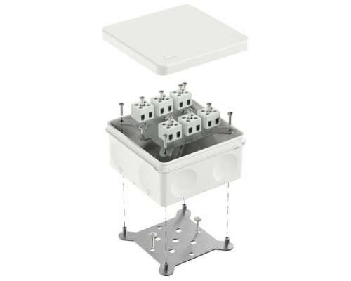 Коробка огнестойкая для о/п двухкомпонентная Е15-Е120 RAL9003 100х100х50 (60-0300-9003-FR2.5-12) (Промрукав)