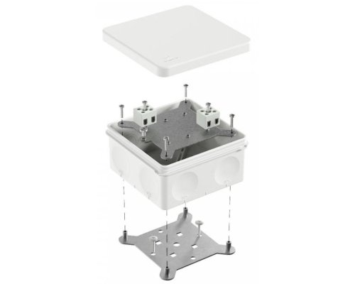 Коробка огнестойкая для о/п двухкомпонентная Е15-Е120 RAL9003 100х100х50 (60-0300-9003-FR2.5-4) (Промрукав)