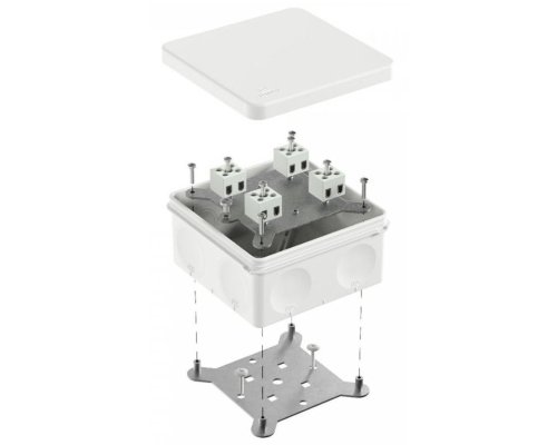 Коробка огнестойкая для о/п двухкомпонентная Е15-Е120 RAL9003 100х100х50 (60-0300-9003-FR2.5-8) (Промрукав)