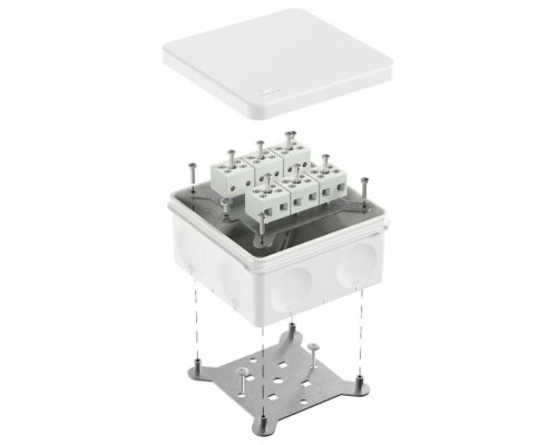 Коробка огнестойкая для о/п двухкомпонентная Е15-Е120 RAL9003 100х100х50 (60-0300-9003-FR6.0-12) (Промрукав)