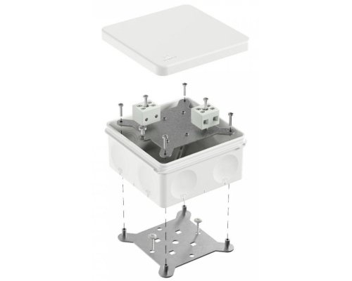 Коробка огнестойкая для о/п двухкомпонентная Е15-Е120 RAL9003 100х100х50 (60-0300-9003-FR6.0-4) (Промрукав)