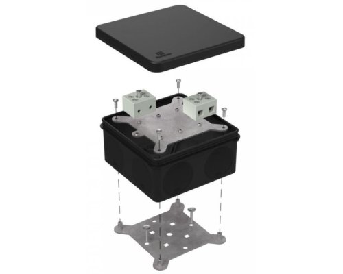 Коробка огнестойкая для о/п двухкомпонентная Е15-Е120 RAL9005 100х100х50 (60-0300-9005-FR10.0-4) (Промрукав)