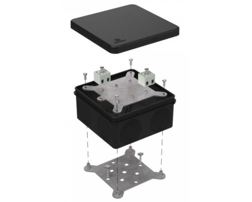 Коробка огнестойкая для о/п двухкомпонентная Е15-Е120 RAL9005 100х100х50 (60-0300-9005-FR2.5-4) (Промрукав)