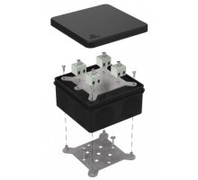 Коробка огнестойкая для о/п двухкомпонентная Е15-Е120 RAL9005 100х100х50 (60-0300-9005-FR2.5-8) (Промрукав)